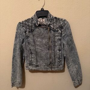 Papaya Acid Wash Denim Jacket